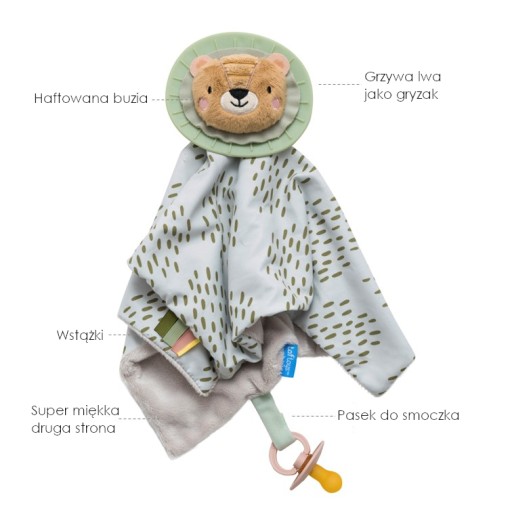 Taf Toys BLANKET Мягкая игрушка-прорезыватель из ткани Лев