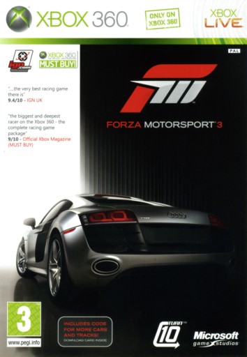 Forza Motorsport 3 Xbox 360 НОВАЯ ФОЛЬГА на польском языке