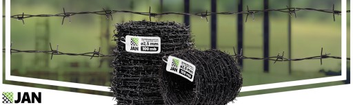 ПВХ колючая проволока с двумя проводными Fi 2,5 мм мяч 100 мл черный грустный