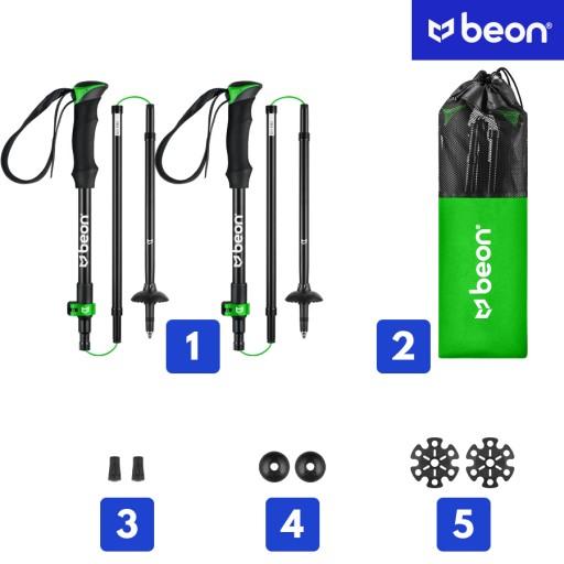 ТРЕККИНГОВЫЕ ПАЛКИ СКЛАДНЫЕ ГОРНЫЕ ПАЛКИ РЕГУЛИРУЕМЫЕ ТУРИСТИЧЕСКИЕ BEON FOLD