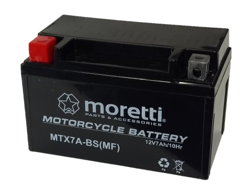 Мотоциклетный аккумулятор Moretti MTX7A-BS 12В 7Ач