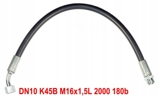 PRZEWÓD HYDRAULICZNY DN10 K45B M16x1,5L 2000 180b