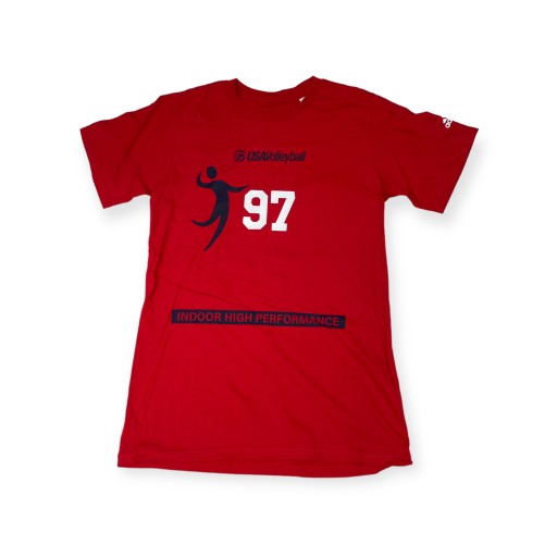 Мужская красная футболка Adidas USA VOLLEYBALL 97 S
