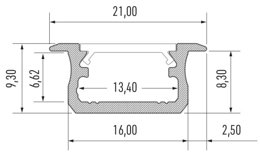 Заглушка для светодиодного профиля TYPE B, круглая, черная, комплект