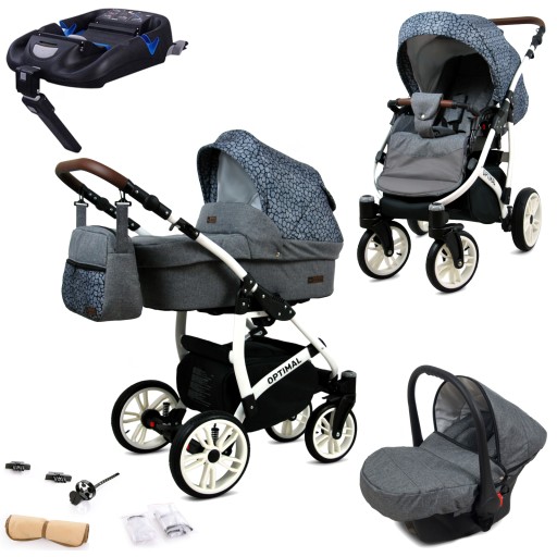 Коляска BabyLux Optimal 4в1 + база Isofix