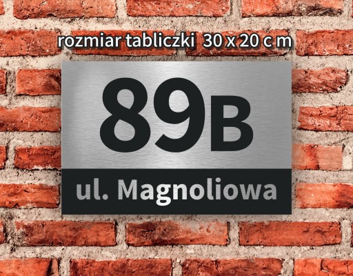 Tabliczka tablica ADRESOWA ALUMINIUM Nr domu 20x30
