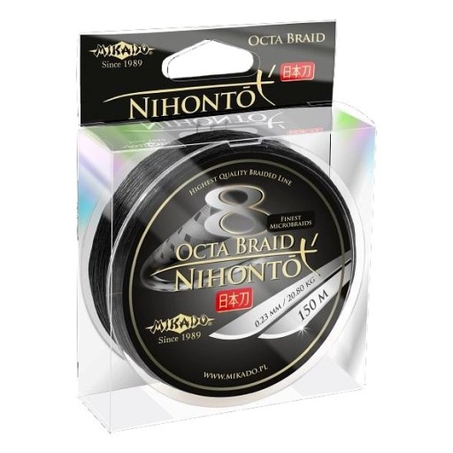 Mikado — BRIDGE — NIHONTO OCTA BRAID — 0,14 мм/10,15 кг/150 м — ЧЕРНЫЙ — упаковка