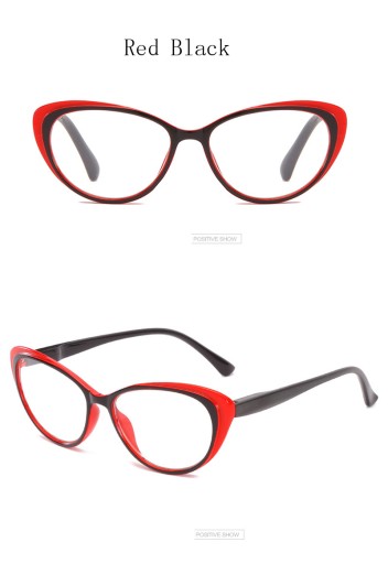 Okulary do czytania kocie damskie CZERWONE +1