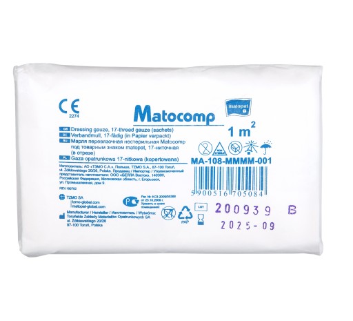 Matocomp Марля перевязочная нестерильная 1м2 17Н 1 шт.