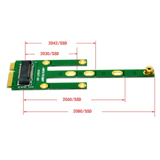Adapter mSATA do dysku SSD M.2 NGFF 2230-2280, 6.0Gb/s SATA Bus, B-Key