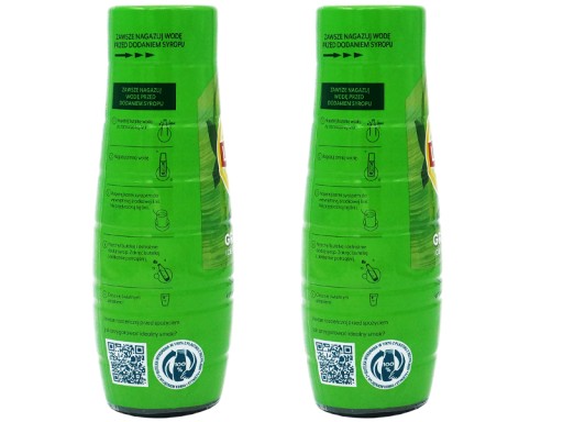 2x СИРОП SODASTREAM LIPTON GREEN ICE TEA ДЛЯ САТУРАТОРА НАПИТКА ОБЪЕМОМ 9 Л, 440 мл