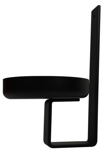 НАСТЕННАЯ ПОДСТАВКА ДЛЯ ЦВЕТОВ С ПОЛКОЙ ПОДСТАВКА ДЛЯ ЦВЕТОВ ЧЕРНАЯ LOFT MODERN
