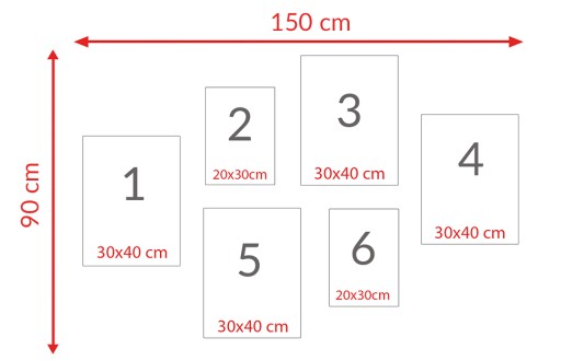 НАБОР Галерея 6 шт. Плакаты БЕЗ РАМКИ КПМА 242