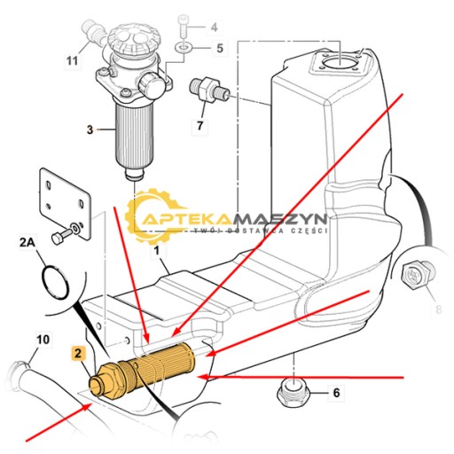Гидравлический фильтр JCB mini 8014 8016 8018 8020