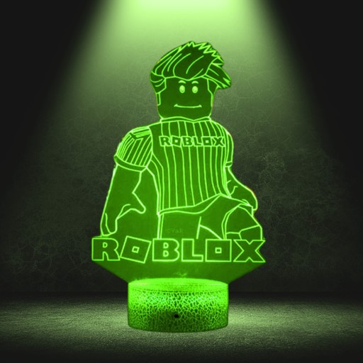 Lampka Nocna Biurkowa dla Dzieci Gra Roblox Podświetlana 16 LED + Pilot