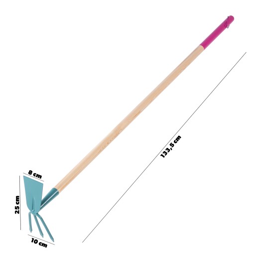MOTYKA MOTYCZKA OGRODOWA DO KOPANIA KOPACZKA Z WIDEŁKAMI 10cm DAMSKA 134cm