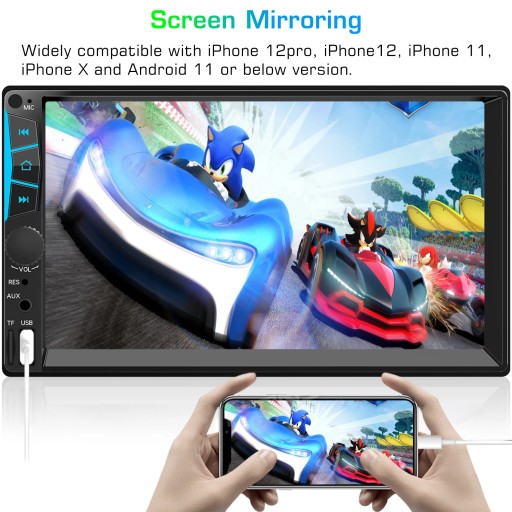 Стиль CA7052SWMIC Автомобильный MP5-плеер 2din Bluetooth Carplay Mirrorli