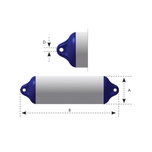 Крыло OCEAN Heavy Duty H4 19x64 бело-синее