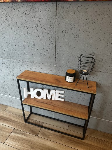 консоль, консоль, туалетный столик INDUSTRIAL LOFT 80X18X72 CRAFT ДУБ ЗОЛОТОЙ