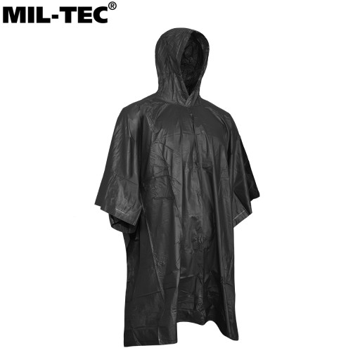 ДОЖДЕВИК ДОЖДЕВИК MIL-TEC ПОНЧО С КАПЮШОНОМ Черный