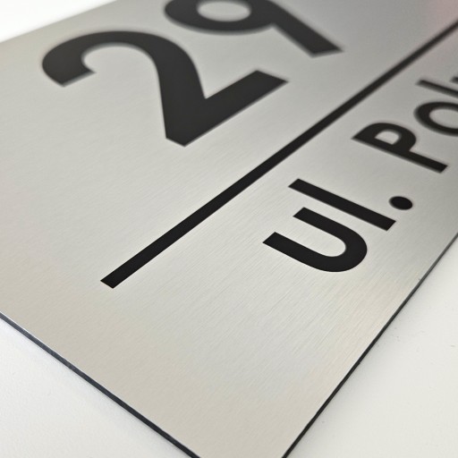 АДРЕСНАЯ ТАБЛИЧКА С НОМЕРОМ ДОМА ПРОЧНАЯ И ЭЛЕГАНТНАЯ 30Х20см DIBOND UV PRINT