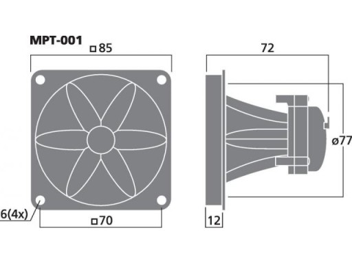 MONACOR MPT-001 - Пьезо-твитер