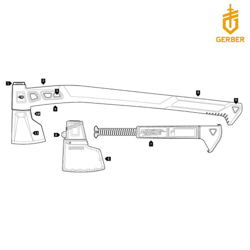 Gerber Bushcraft Axe Siekier большой 66 см 2,2 кг анти -скользи