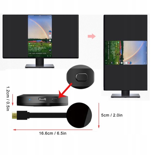 ТВ-АДАПТЕР WIFI HDMI MIRRORSCREEN 2IN1 G2 4K