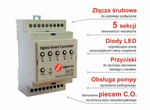 Беспроводной комплект под пол Zigbee 3 секции с термостатами ECO 2