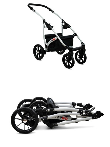 ДЕТСКАЯ КОЛЯСКА LARGO 4в1 АЛЮМИНИЙ + БАЗА ISOFIX