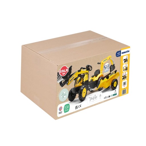 ТРАКТОР С ПРИЦЕПОМ KOMATSU ПЕДАЛЬ ЭКСКАВАТОР КОВШ РОГ 2-5 ЛЕТ FALK