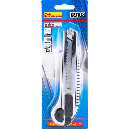 NÓŻ DO TAPET 18MM Z MAGAZYNKIEM + OSTRZA 10szt