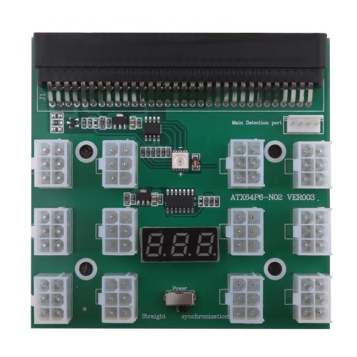 1600 Вт 12x 6-контактный переходник коммутационной платы
