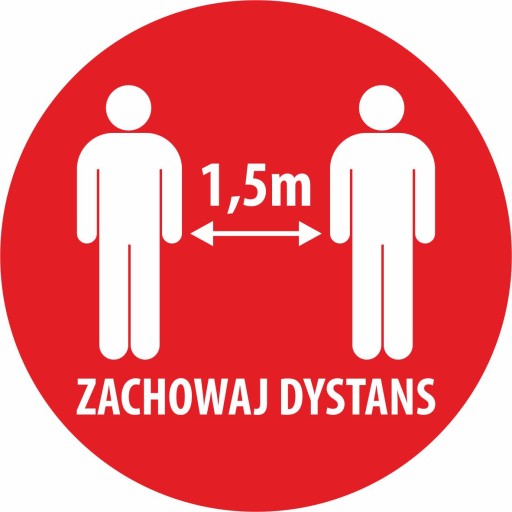 Наклейка МАСКА ДЕЗИНФЕКЦИОННАЯ ДИСТАНЦИЯ набор 3 шт.
