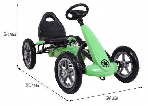 GOKART с педалями STAR, надувными колесами, РЕГУЛИРОВКОЙ СИДЕНЬЯ, тормозом