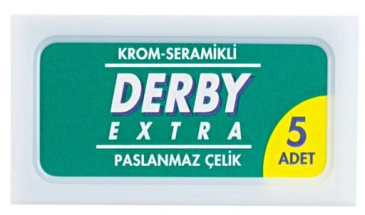 Лезвия для бритвы Derby Extra, зеленые, 5 шт.