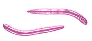 Libra Lures Fatty D'worm 55 мм Криль 017 - Розовый горошек