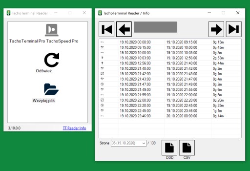 СЧИТЫВАТЕЛЬ КАРТЫ ВОДИТЕЛЯ И ТАХОГРАФА ПРОГРАММА СЧИТЫВАНИЯ TACHOTERMINAL PRO 2