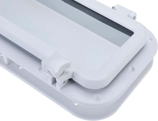 BULAJ HERMETYCZNY OKNO PROSTOKĄTNE BIAŁE 400 x 200mm - SEAFLO