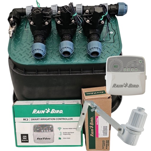 Комплект Rain Bird из 3 секций Компрессор RainBird RC2 WiFi-контроллер Датчик 32