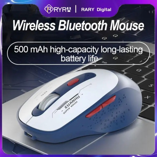Двухрежимная беспроводная перезаряжаемая мышь RYRA Bluetooth 2,4G типа C