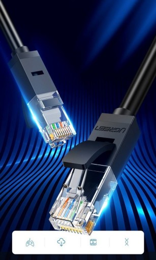 Długi KABEL SIECIOWY UTP LAN Ethernet internet RJ45 Kat. 6 10m 1Gb/s cat.6