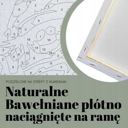 OBRAZ MALOWANIE PO NUMERACH dla dzieci zwierzęta 30x30 NA PREZENT