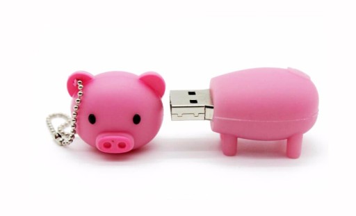 РЕЗИНОВЫЙ ДИСК PIG PITT, 64 ГБ, USB-БРЕЛОК-ПАМЯТЬ, ПОДАРОК
