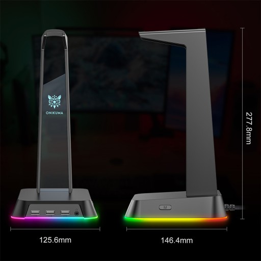 ONIKUMA ПОДСТАВКА ДЛЯ НАУШНИКОВ RGB ПОДСТАВКА