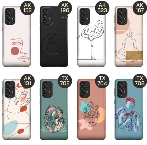 ETUI DO SAMSUNG GALAXY A33 5G WZORY CONTINUOUS LINE-ART KRESKA LINIE CASE