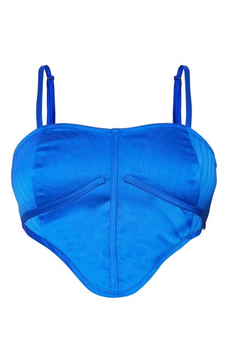PRETTYLITTLETHING СИНИЙ КОРСЕТНЫЙ ТОП R38 D087082