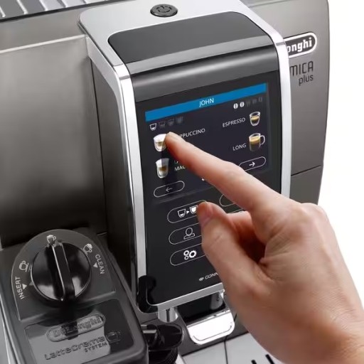 Эспрессо-машина De'Longhi Dinamica Plus ECAM372.95.TB 1450 Вт серебристый/серый