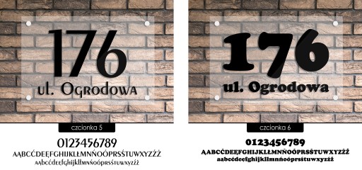 Телевой номер адресной платы 3D -адреса для дома 30x20 Прозрачный - акриловое стекло