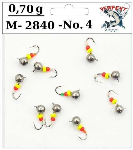 Mormyszka wolfram m - 2840 - № 4 - 0,70 г черный никель